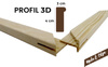 Podobrazie 3D bawełniane czarne BLACK 100x140